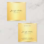 Moderne professionele legant Faux Gold-minimalist Vierkante Visitekaartje (Voorkant / Achterkant)