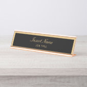 Moderne professionele legant Script Gold Bureau Naambordje (Voorkant)