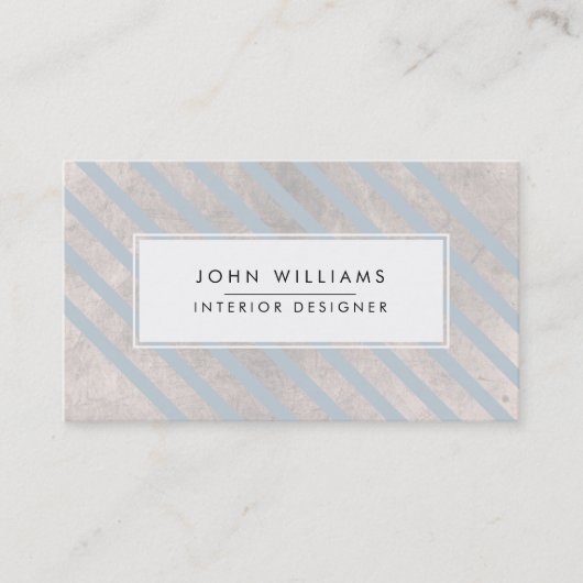 Moderne professionele legant striped Chic Visitekaartje (Voorkant)