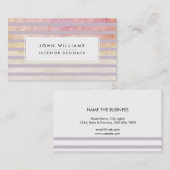 Moderne professionele legant striped Chic Visitekaartje (Voorkant / Achterkant)