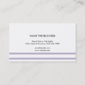 Moderne professionele legant striped Chic Visitekaartje (Achterkant)