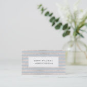 Moderne professionele legant striped Chic Visitekaartje (Staand voorkant)