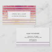 Moderne professionele legant striped Chic Visitekaartje (Voorkant / Achterkant)