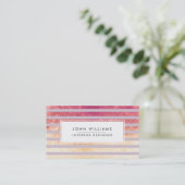 Moderne professionele legant striped Chic Visitekaartje (Staand voorkant)