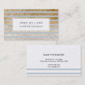 Moderne professionele legant striped Chic Visitekaartje (Voorkant / Achterkant)