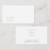 Moderne professionele legante minimalistische Sjab Visitekaartje (Voorkant / Achterkant)