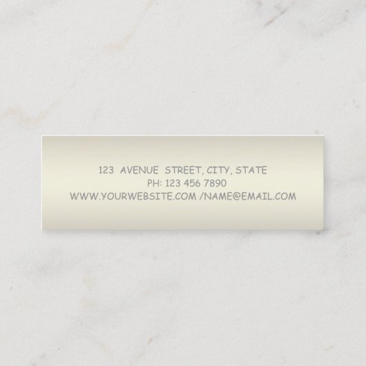 Moderne, professionele liefdadigheidsbekleding, li mini visitekaartje (Achterkant)