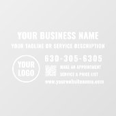 Moderne Professionele Logo Bedrijfsnaam QR Code Au Raamsticker (Vel)