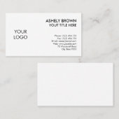 Moderne professionele logo bedrijfsobject visitekaartje (Voorkant / Achterkant)