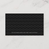 Moderne professionele logo, eenvoudig zwart visitekaartje (Achterkant)