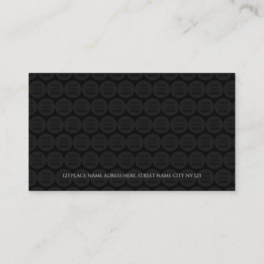 Moderne professionele logo, eenvoudig zwart visitekaartje (Achterkant)