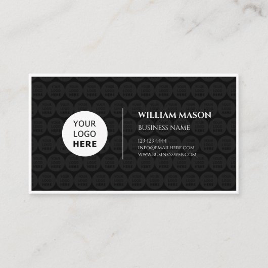 Moderne professionele logo, eenvoudig zwart visitekaartje (Voorkant)