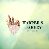 Moderne professionele Logo in bakkerijen Raamsticker (Vel 3)