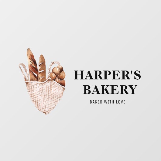 Moderne professionele Logo in bakkerijen Raamsticker (Vel)