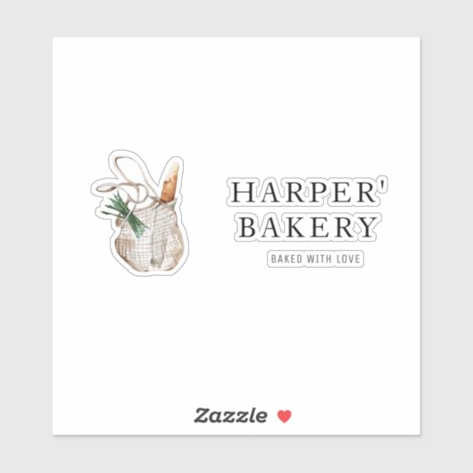 Moderne professionele Logo in bakkerijen Sticker (Vel)