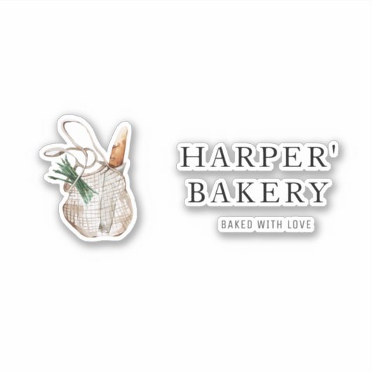 Moderne professionele Logo in bakkerijen Sticker (Voorkant)