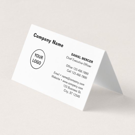 Moderne professionele logo-ontwerp visitekaartje (Voorkant)