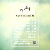 Moderne professionele Logo openingstijden zwart wi Raamsticker (Vel 3)