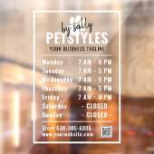 Moderne professionele Logo openingstijden zwart wi Raamsticker