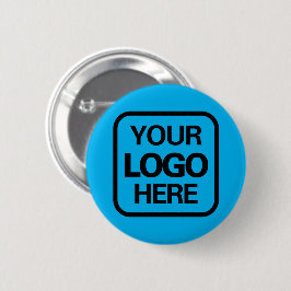 Moderne professionele Logo Sky Blue Black Ronde Button 5,7 Cm