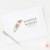 Moderne professionele Logo voor bakkerijen Rechthoekige Sticker (Envelop)