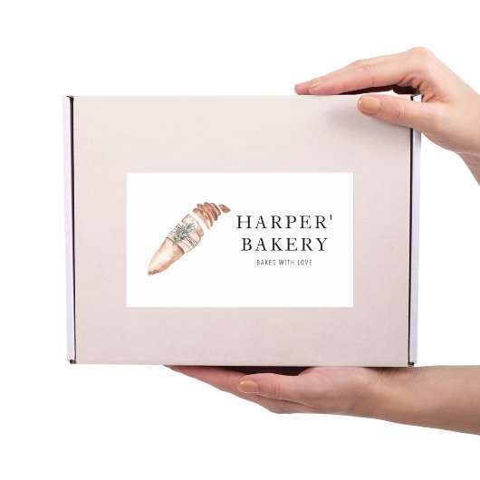 Moderne professionele Logo voor bakkerijen Rechthoekige Sticker