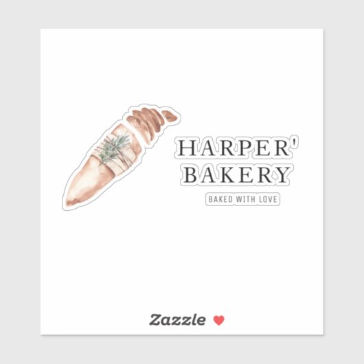 Moderne professionele Logo voor bakkerijen Sticker (Vel)