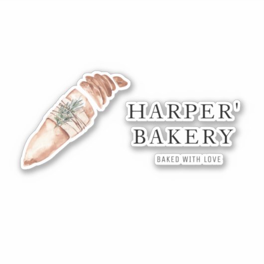 Moderne professionele Logo voor bakkerijen Sticker (Voorkant)