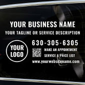 Moderne Professionele Logo Zakelijke Naam QR-code  Raamsticker