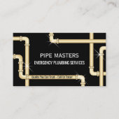 Moderne Professionele Loodgieter Pijpen Loodgieter Visitekaartje (Voorkant)