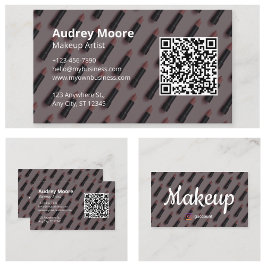 Moderne professionele look Sjablonen make-up artie Visitekaartje