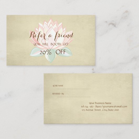 Moderne professionele, Lotus eenvoudige verwijzing (Voorkant / Achterkant)