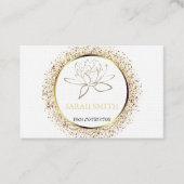 Moderne professionele lotusbloem Business Visitekaartje (Voorkant)