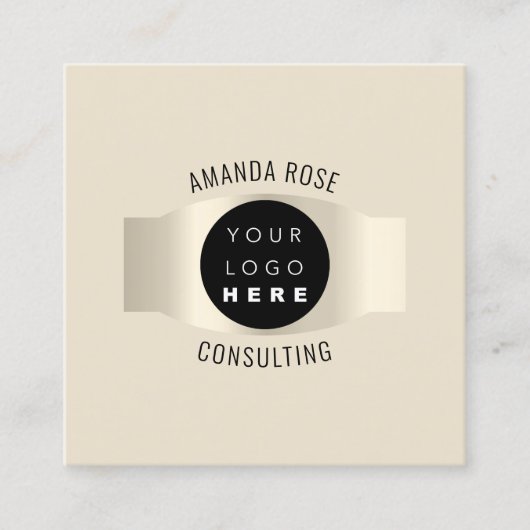 Moderne, professionele, luchtige Logo Vierkante Visitekaartje (Voorkant)