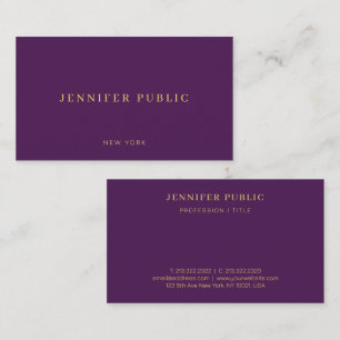 Moderne professionele luxe Elegant trendy Paarse Visitekaartje