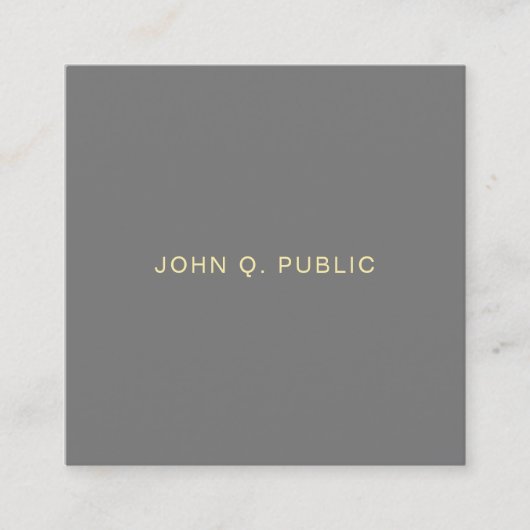 Moderne professionele luxe elegante premium zijde vierkante visitekaartje (Voorkant)