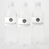 Moderne professionele maatwerk zakelijke chic wit waterfles etiket (Flessen)