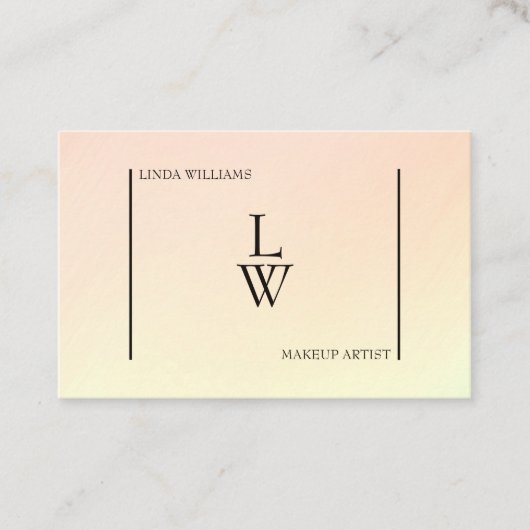 Moderne professionele make-up artiest beloning klantenkaartje (Voorkant)