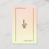 Moderne professionele make-up artiest beloning klantenkaartje (Voorkant)