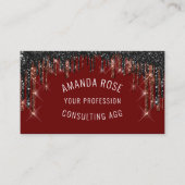 Moderne professionele make-up artiest haar bordeau visitekaartje (Voorkant)