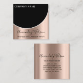 Moderne professionele make-up artiest influencer R Vierkante Visitekaartje (Voorkant / Achterkant)