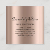 Moderne professionele make-up artiest influencer R Vierkante Visitekaartje (Achterkant)