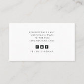 Moderne professionele makelaar foto minimalist visitekaartje (Achterkant)