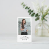 Moderne professionele makelaar foto visitekaartje (Staand voorkant)