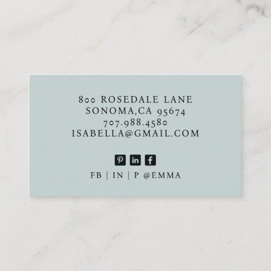 Moderne professionele makelaar foto visitekaartje (Achterkant)