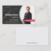 Moderne professionele makelaar monogram foto visitekaartje (Voorkant / Achterkant)