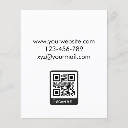 Moderne professionele makelaar op maat flyer (Achterkant)