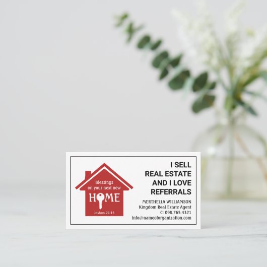Moderne professionele makelaar visitekaartje (Staand voorkant)