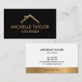 Moderne professionele Manuscript in onroerend goed Visitekaartje (Voorkant / Achterkant)