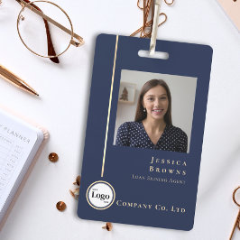 Moderne Professionele Marine Gouden Foto Logo QR c Badge